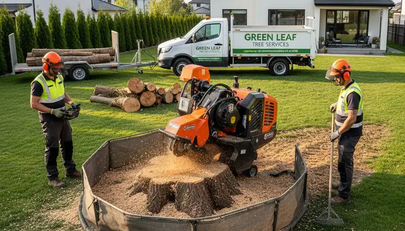 Professional stump removal service in Louisville KY clearing tree stumps safely and efficiently